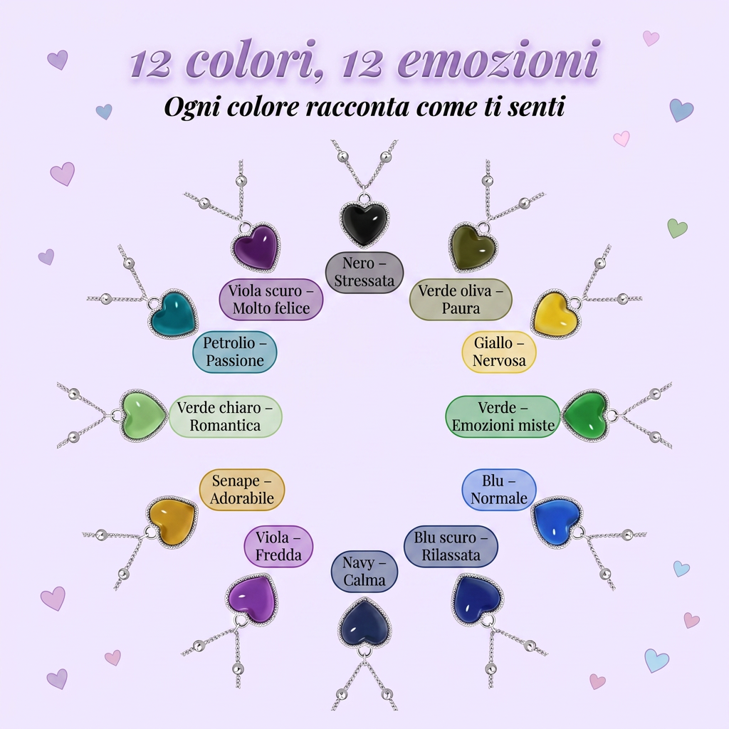 Collana Cuore Cambia Colore