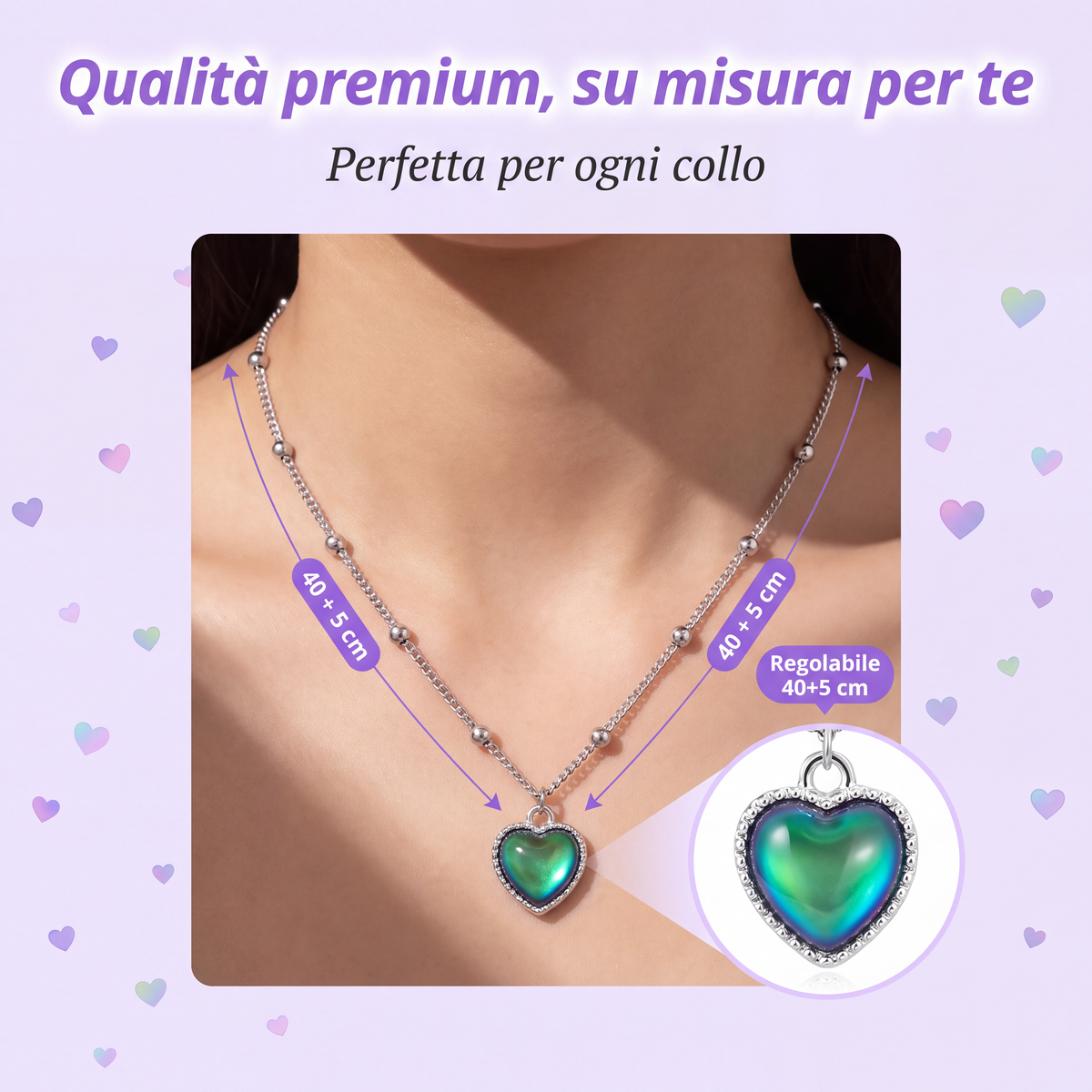Collana Cuore Cambia Colore