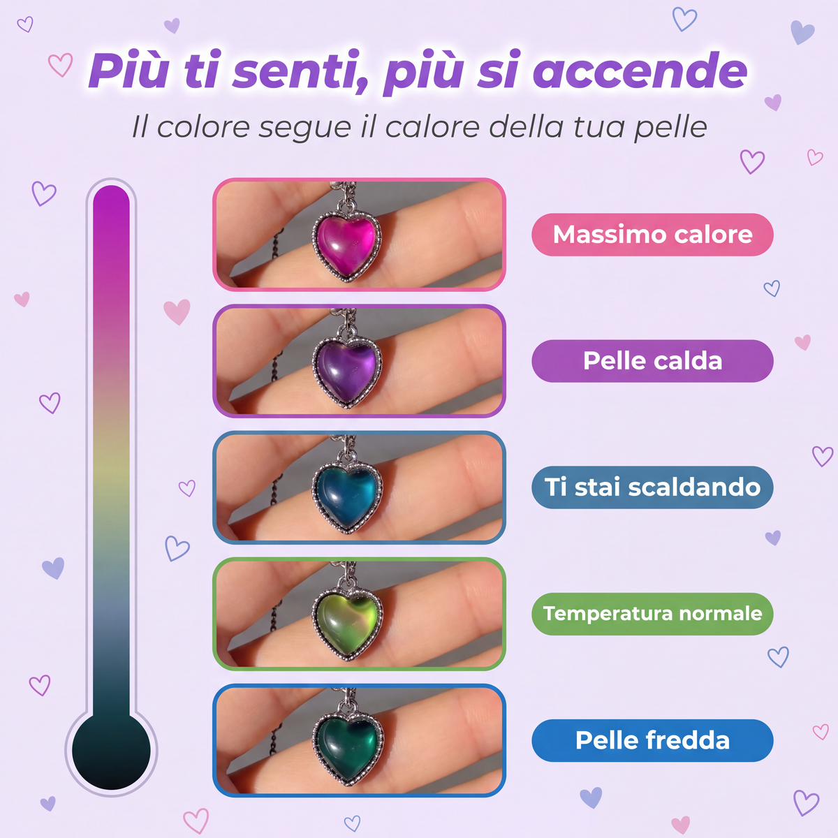 Collana Cuore Cambia Colore