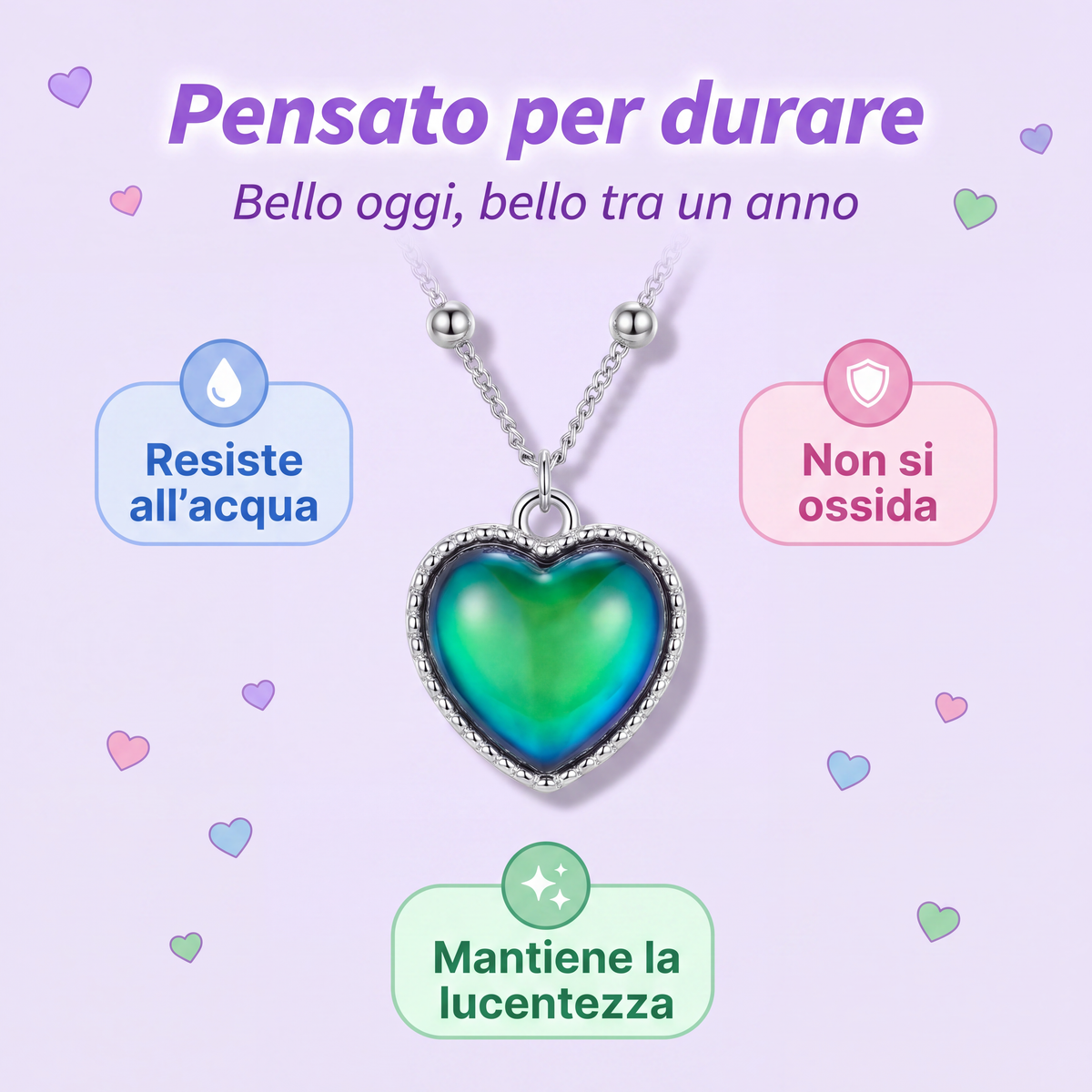 Collana Cuore Cambia Colore